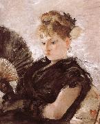 Berthe Morisot The woman holding a fan oil painting on canvas